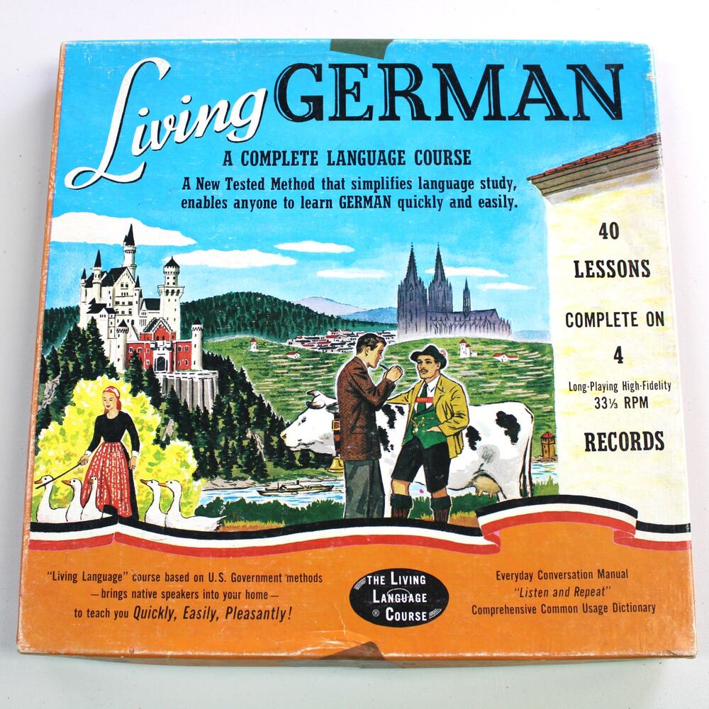 Living German A complete Language Course 1956 Four Vinyl‎ Record Albums